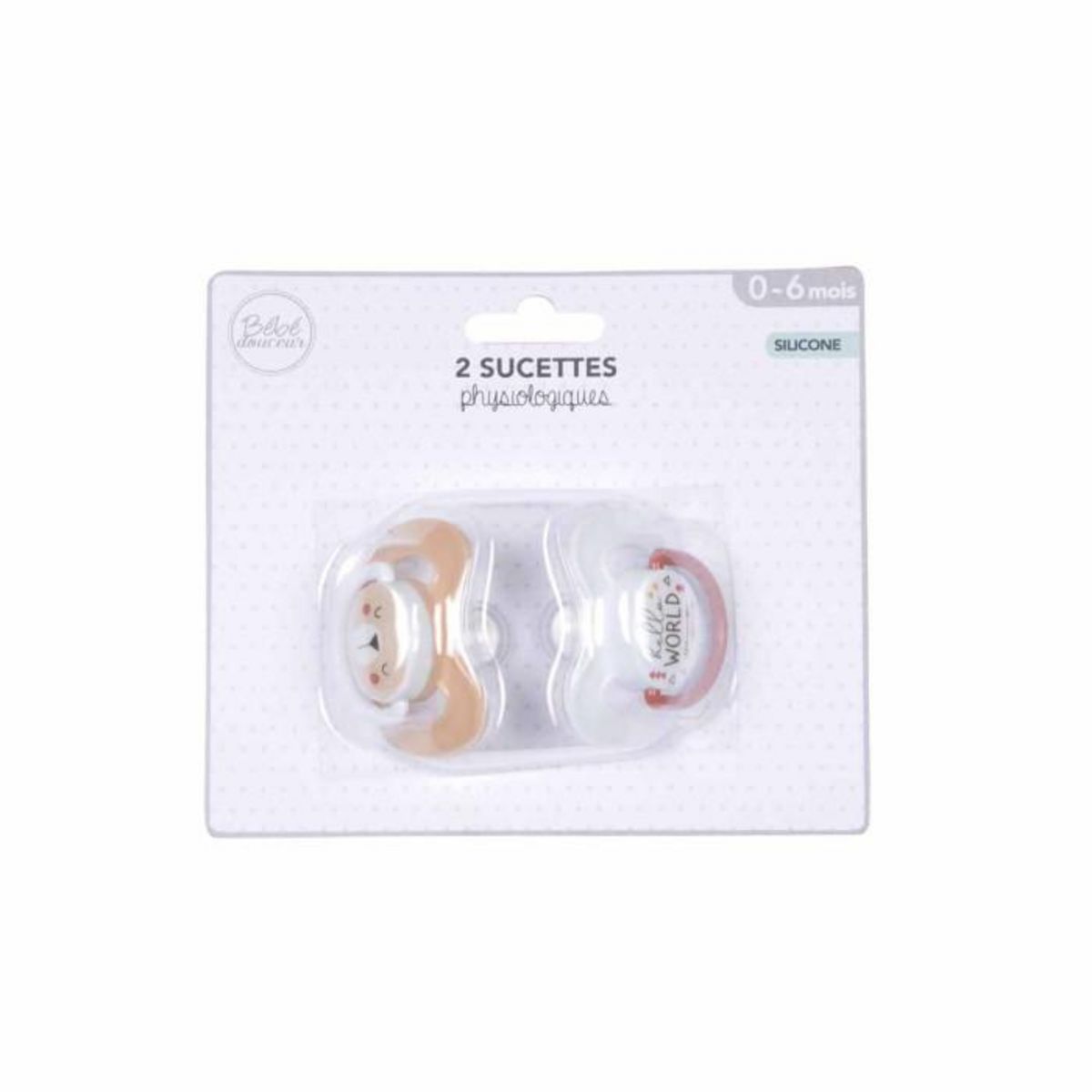 Paris Prix Lot de 2 Sucettes Physiologiques  Forêt  0 à 6 Mois Beige