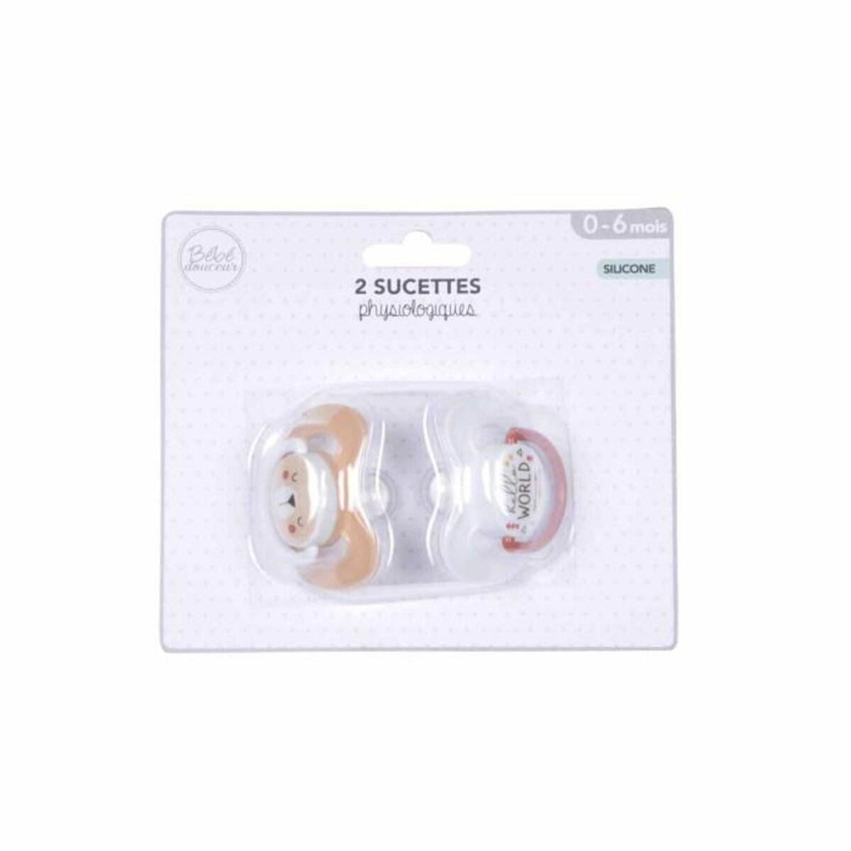 Paris Prix Lot de 2 Sucettes Physiologiques  Forêt  0 à 6 Mois Beige