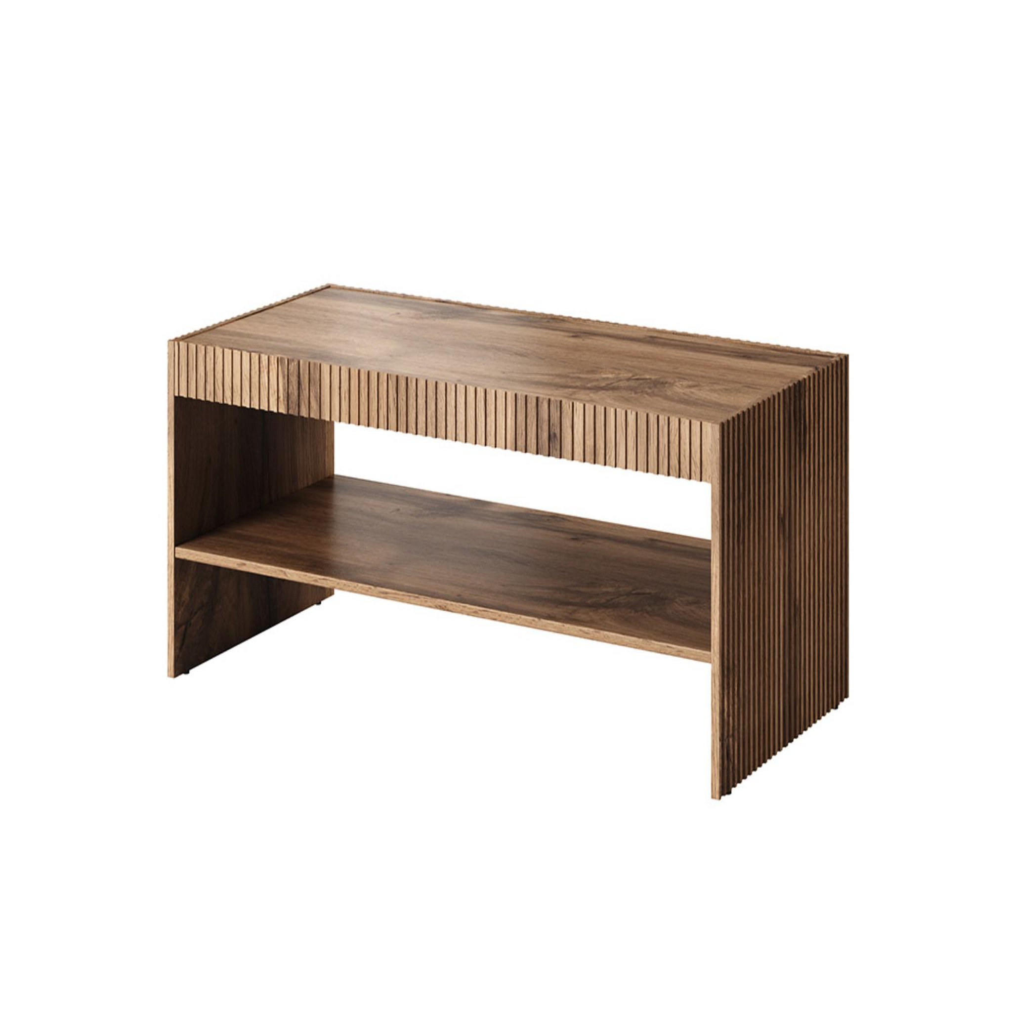 Voir la diapositive 3 : BEST MOBILIER Come - table basse - effet bois - 1 niche - 120 cm