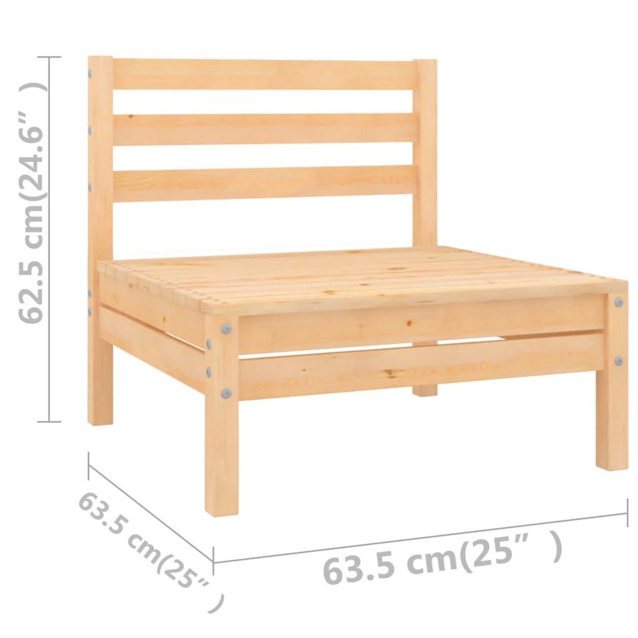 Voir la diapositive 6 : VIDAXL Salon de jardin 11 pcs Bois de pin massif