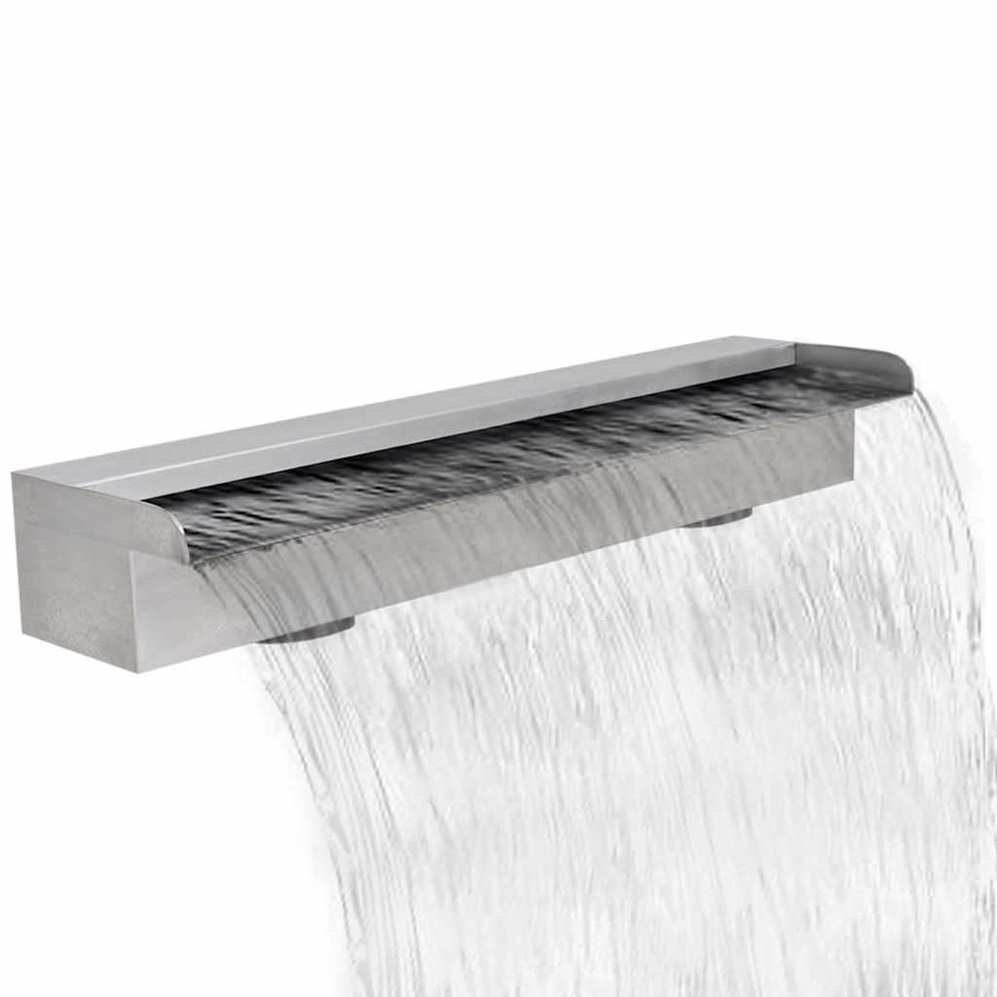 VIDAXL Lame d'eau rectangulaire 60 cm Acier inoxydable pour piscine
