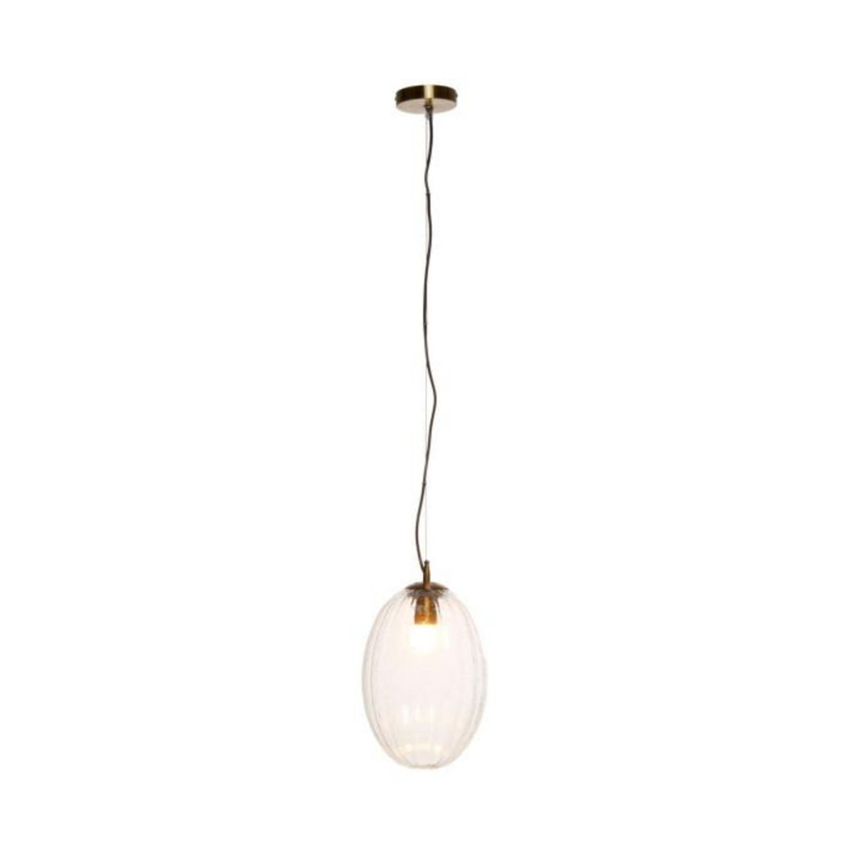 Paris Prix Lampe Suspension en Verre  Virgina  36cm Transparent