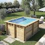 Voir la diapositive 3 : Habitat et Jardin Piscine bois rectangle   Zanzibar  - 3.50 x 2.30 x 1.24 m + Pompe à chaleur  3.5 kw/h - Hayward -  Micro  - Noir