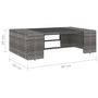 Voir la diapositive 6 : VIDAXL Salon de jardin 2 pcs Resine tressee Gris