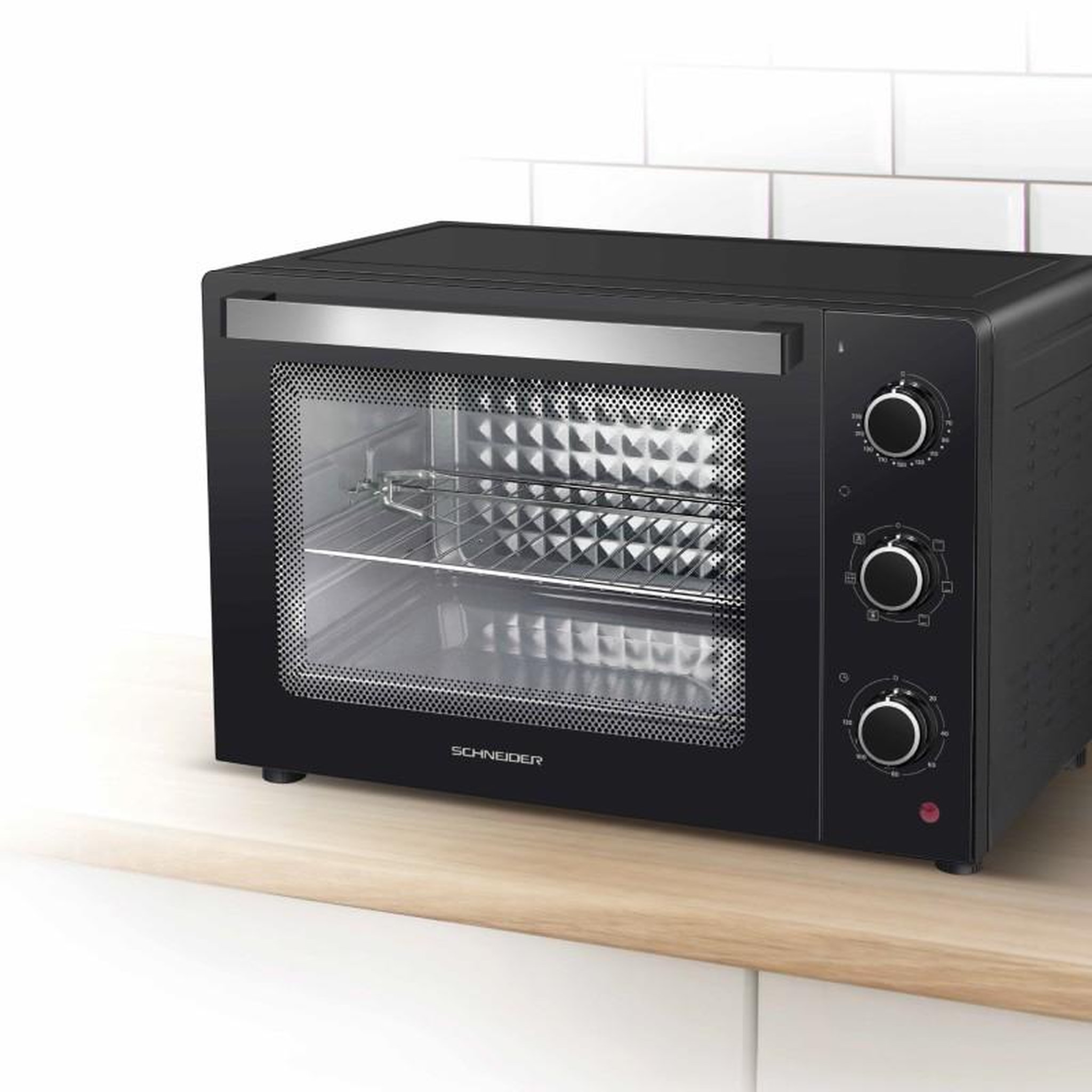 Voir la diapositive 2 : SCHNEIDER Schneider - sceo2355mfb - four électrique 55l - chaleur tournante - 1900w - tournebroche