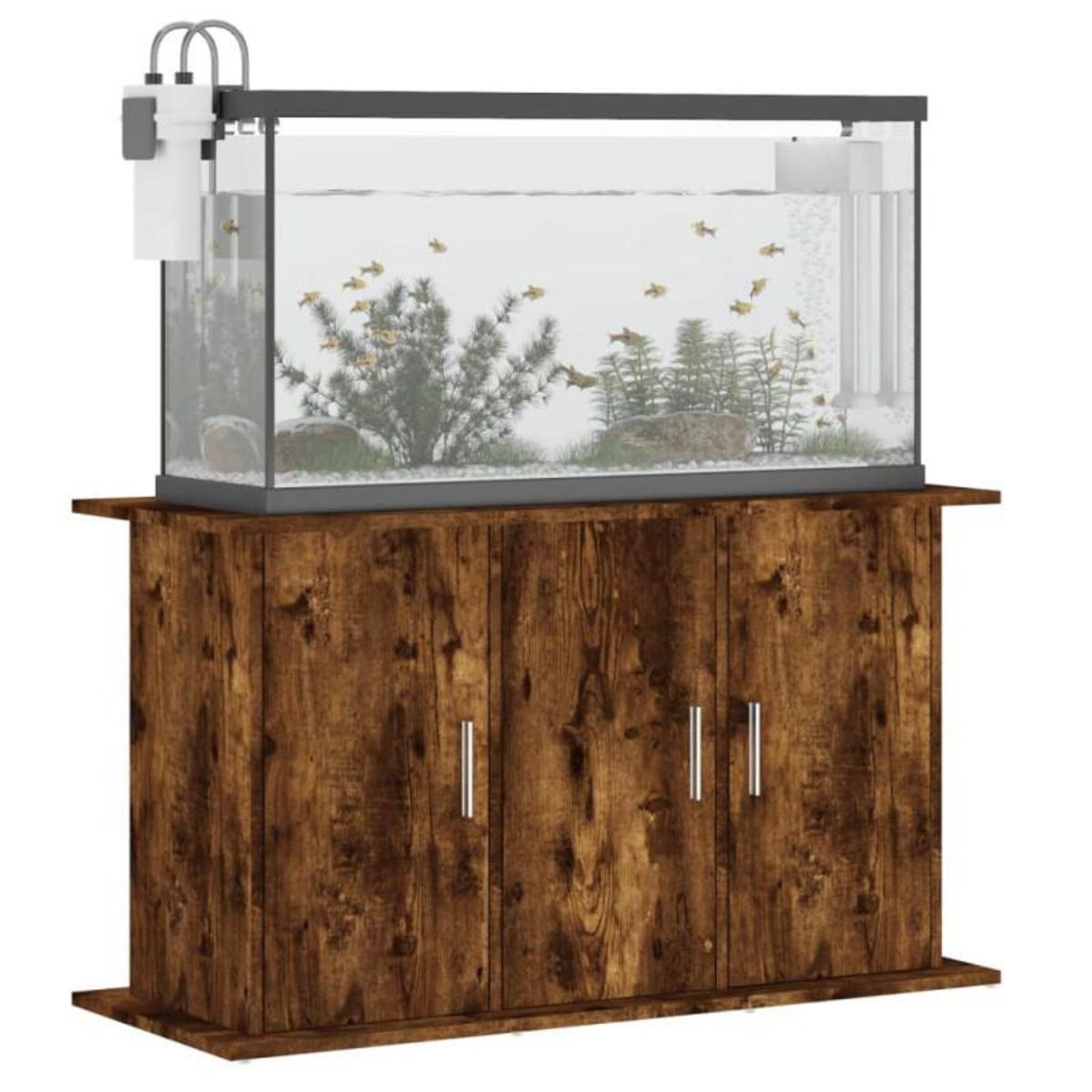 VIDAXL Support pour aquarium chêne fumé 101x41x58 cm bois d ingénierie