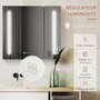 Voir la diapositive 6 : KLEANKIN Miroir lumineux LED armoire murale design de salle de bain 2 en 1 dim. 70L x 15l x 65H cm MDF aspect bois