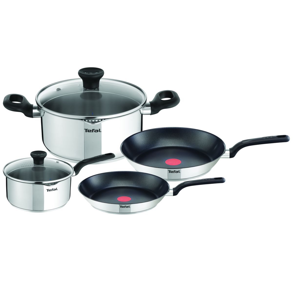 TEFAL Batterie de cuisine induction 6 pièces DUETTO Inox 