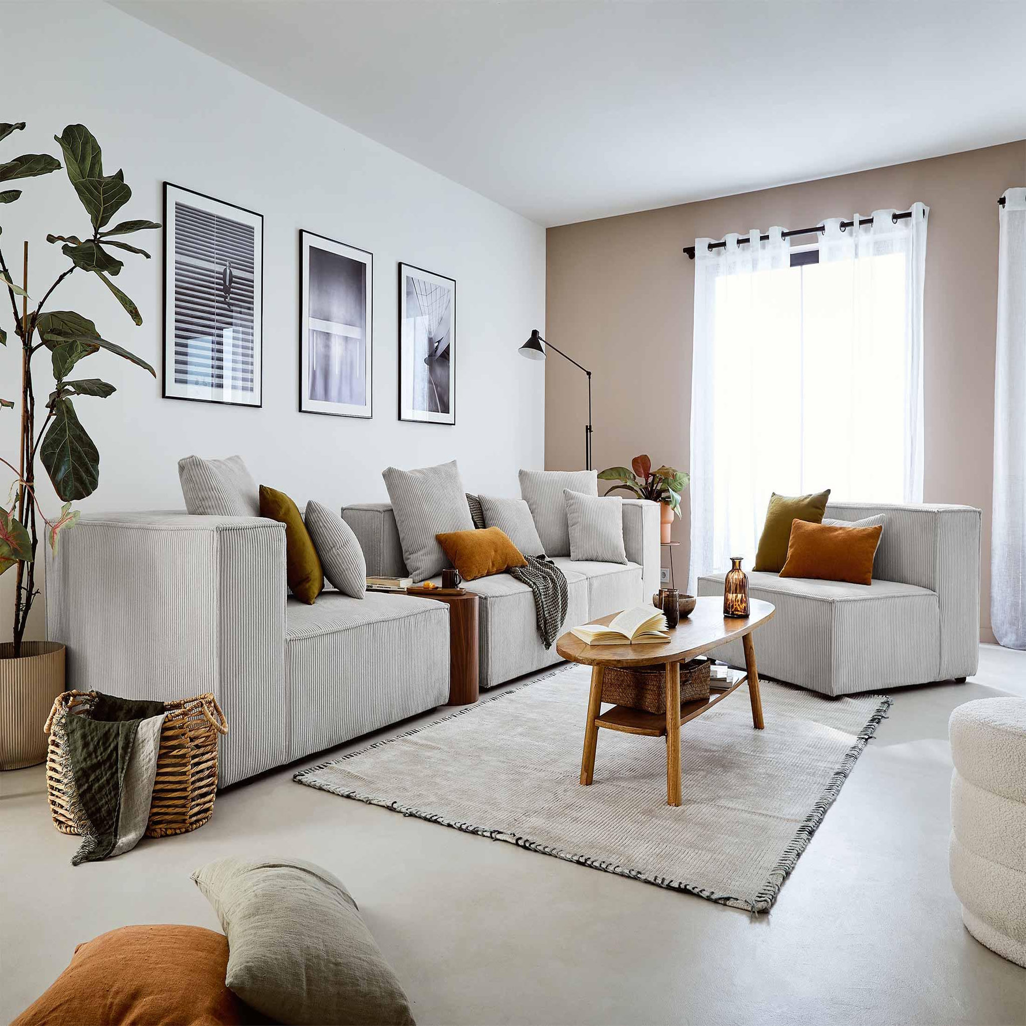 Voir la diapositive 4 : LISA DESIGN Colombine - module d'assise - en velours côtelé