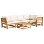 Voir la diapositive 2 : VIDAXL Salon de jardin 6 pcs avec coussins bois d'acacia solide