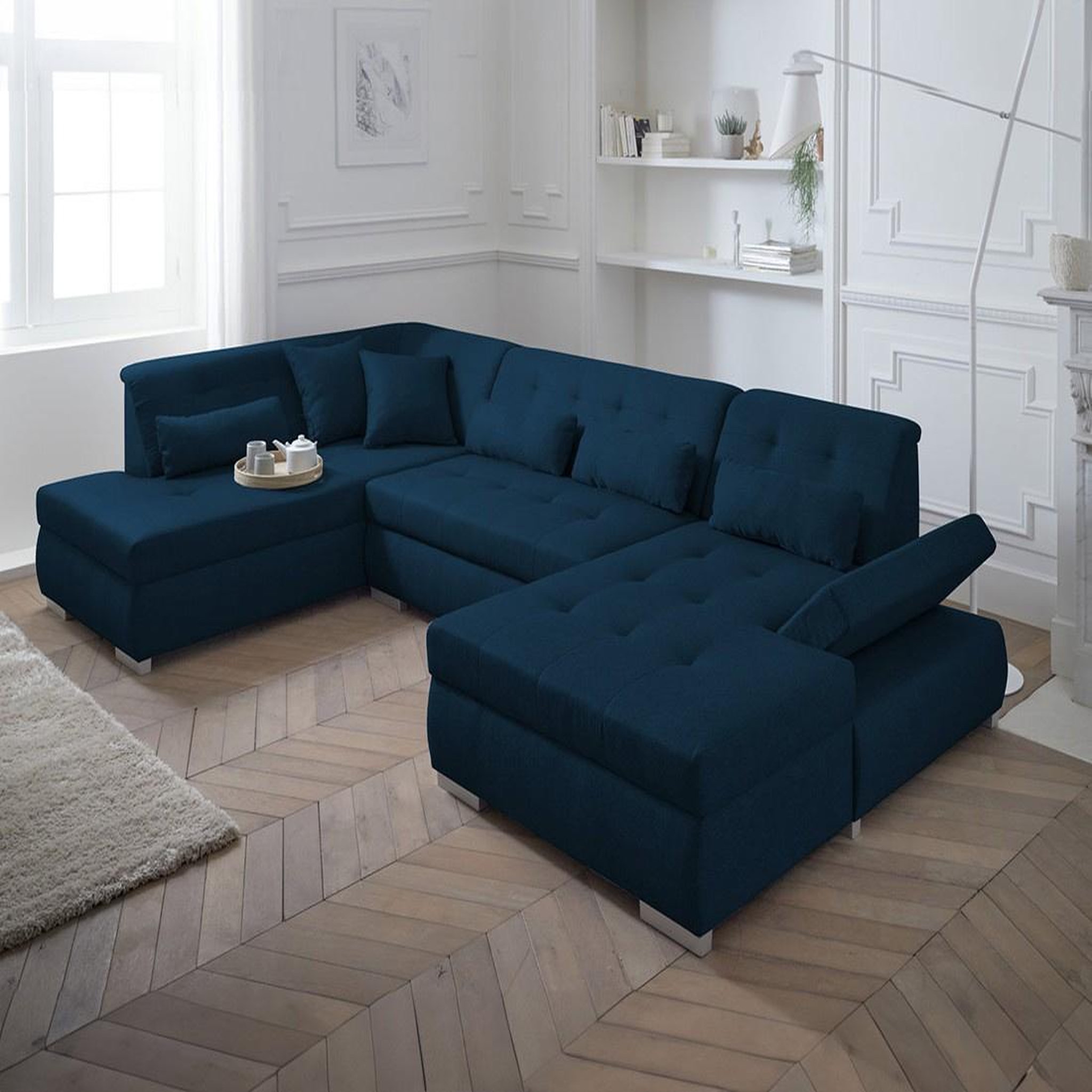 Voir la diapositive 2 : LISA DESIGN Vermont - canapé panoramique d'angle gauche - 7 places - xxl