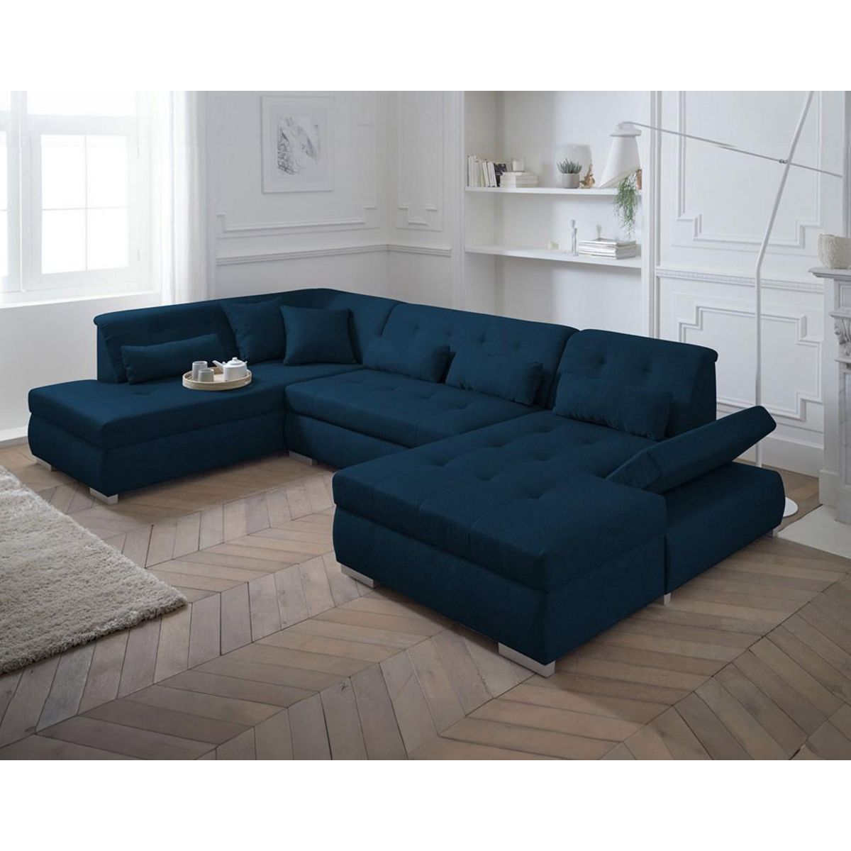 LISA DESIGN Vermont - canapé panoramique d'angle gauche - 7 places - xxl