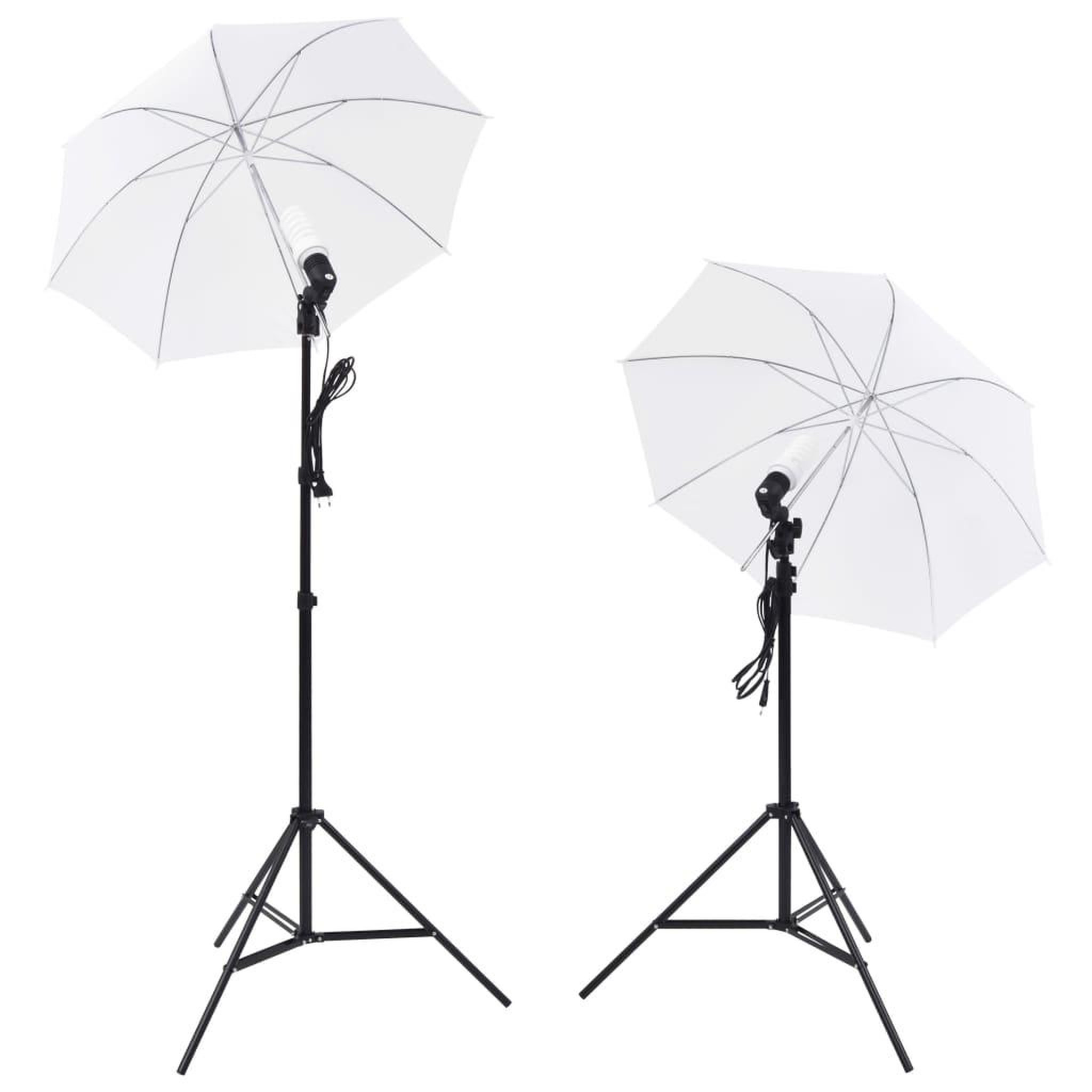Voir la diapositive 2 : VIDAXL Kit de studio photo avec lampes toile de fond et reflecteur