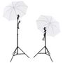 Voir la diapositive 2 : VIDAXL Kit de studio photo avec lampes toile de fond et reflecteur