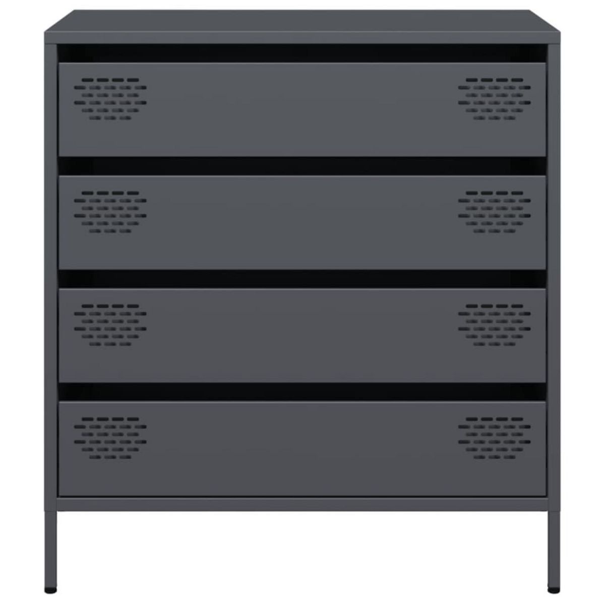 VIDAXL Buffet anthracite 68x39x73,5 cm acier lamine a froid