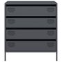 Voir la diapositive 5 : VIDAXL Buffet anthracite 68x39x73,5 cm acier lamine a froid