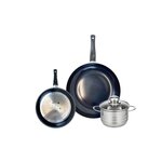 ELO Ensemble de 2 Poêles de cuisson 20 et 28 cm et 1 faitout 14 cm Elo Prima Brillant