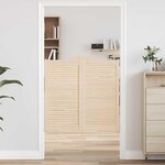 VIDAXL Portes battantes a persiennes 1paire 100x100 cm bois massif Pin