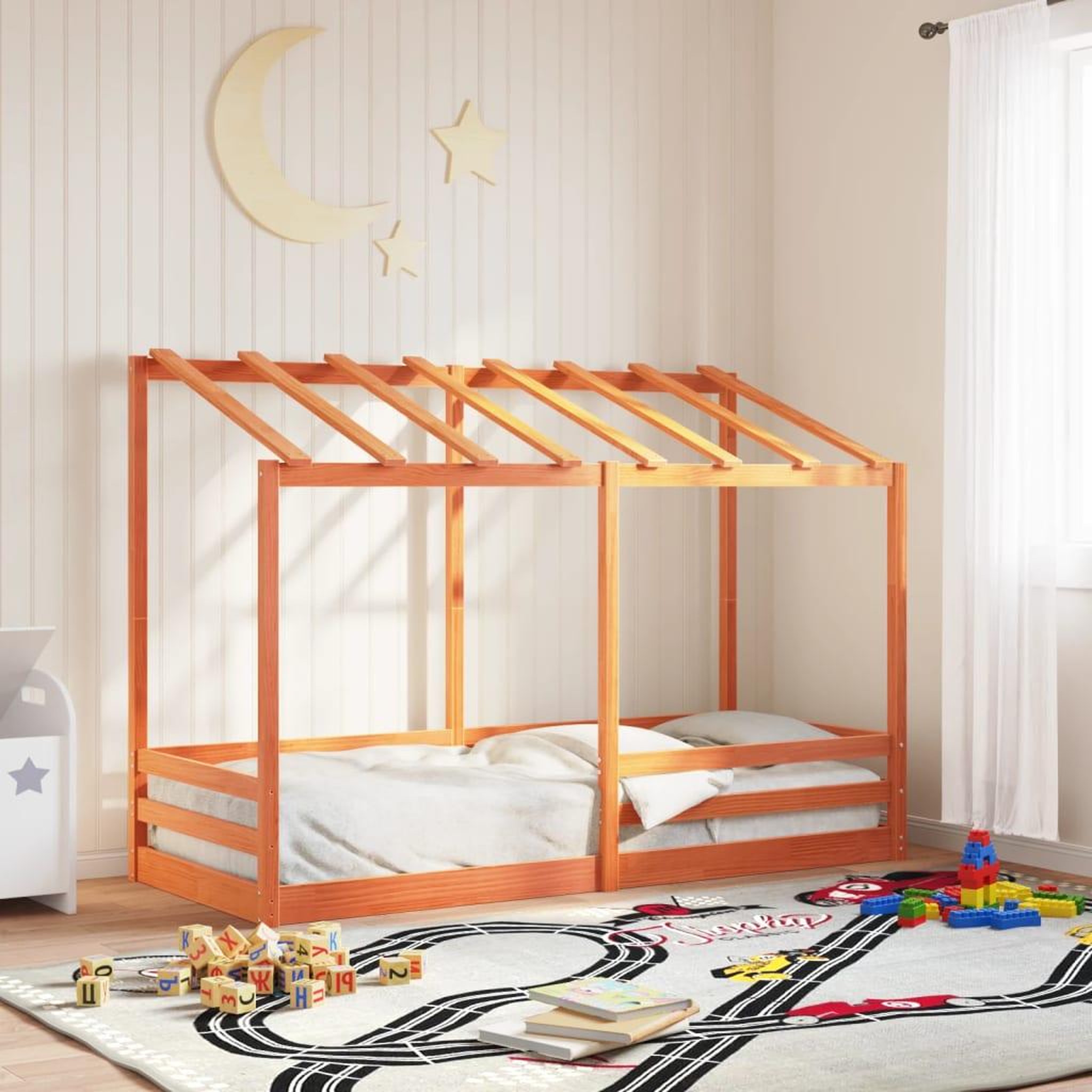 VIDAXL Lit pour enfants sans matelas cire marron 75x190 cm pin massif