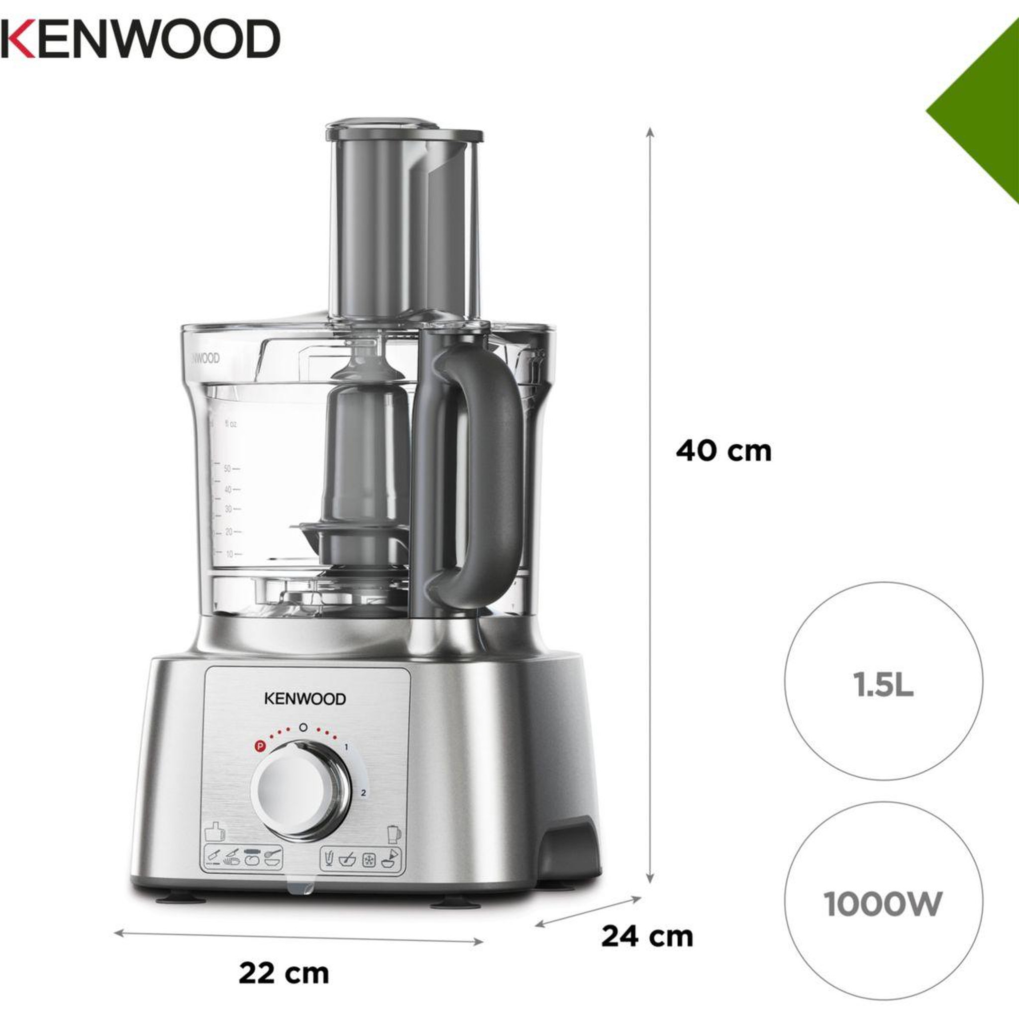 Voir la diapositive 4 : KENWOOD Robot multifonction fdp65.820si multipro express