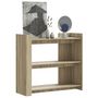 Voir la diapositive 1 : VIDAXL Table console chene sonoma 100x35x90 cm bois d'ingenierie