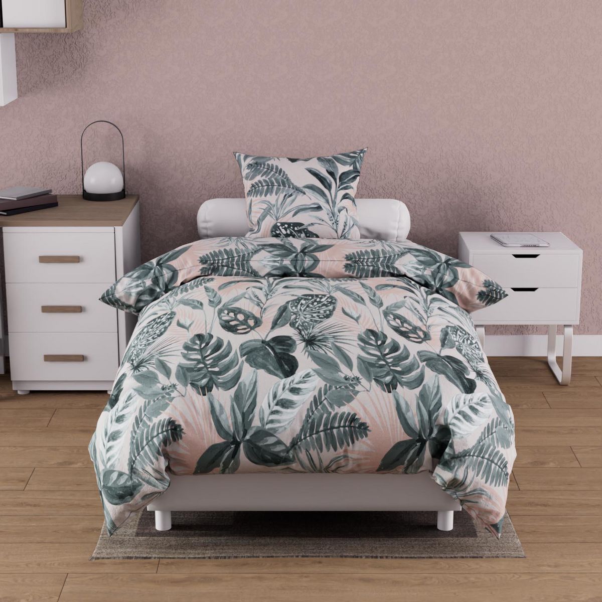 SOLEIL D'OCRE Parure housse de couette coton 57 fils TROPIC, par Soleil d'ocre