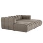 Voir la diapositive 2 : LISA DESIGN Debbie - canapé modulable droit 3 places avec double méridienne - assise profonde - en tissu texturé