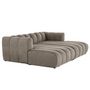 Voir la diapositive 2 : LISA DESIGN Debbie - canapé modulable droit 3 places avec double méridienne - assise profonde - en tissu texturé