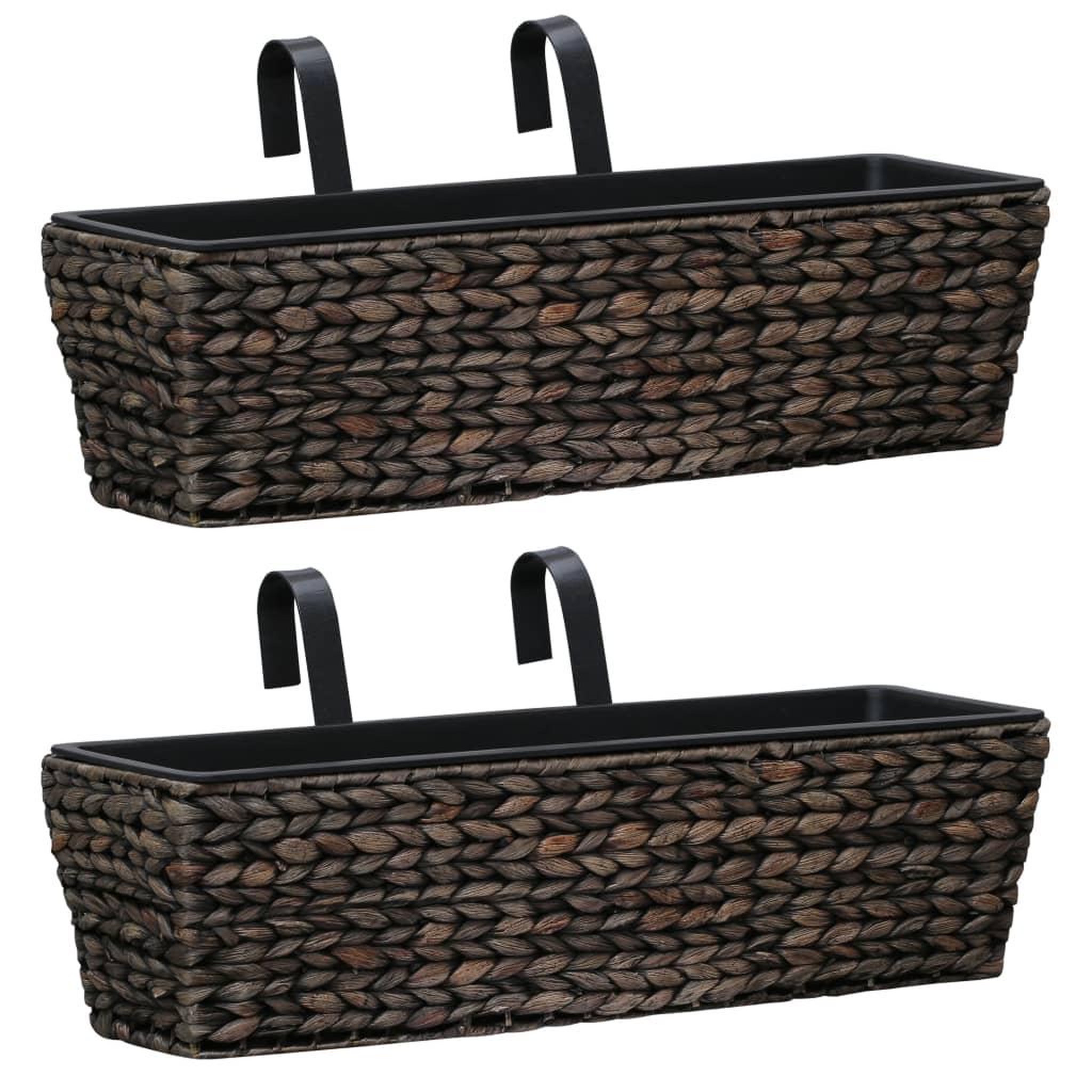 Voir la diapositive 1 : VIDAXL Jardinieres 2 pcs Jacinthe d'eau Marron