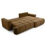 Voir la diapositive 4 : BEST MOBILIER Leonie - canapé d'angle droit 4 places convertible avec coffre en velours texturé