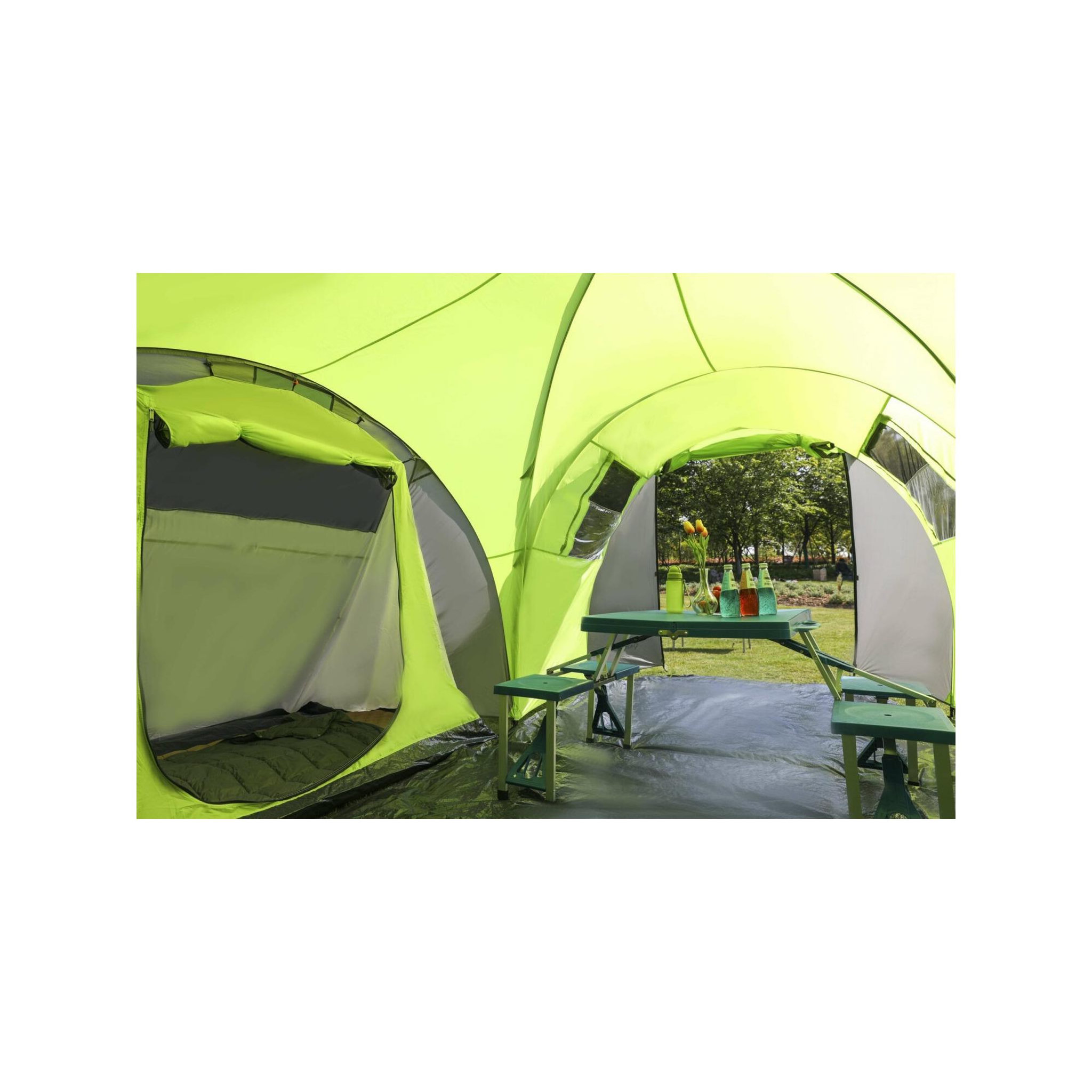 Voir la diapositive 4 : KINGCAMP Tente de camping familiale 8 places torino kingcamp - dimensions : 600 x 570 x 203 cm