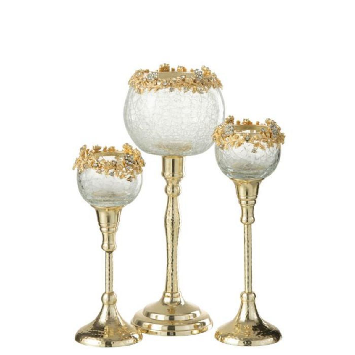 Paris Prix Photophore sur Pied Design  Volve  23cm Or