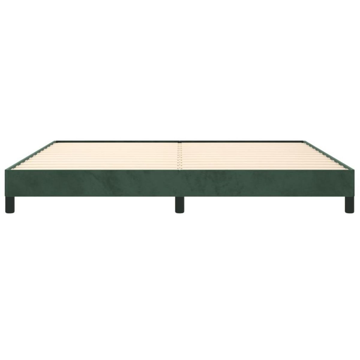 VIDAXL Cadre de lit sans matelas vert fonce 200x200 cm velours