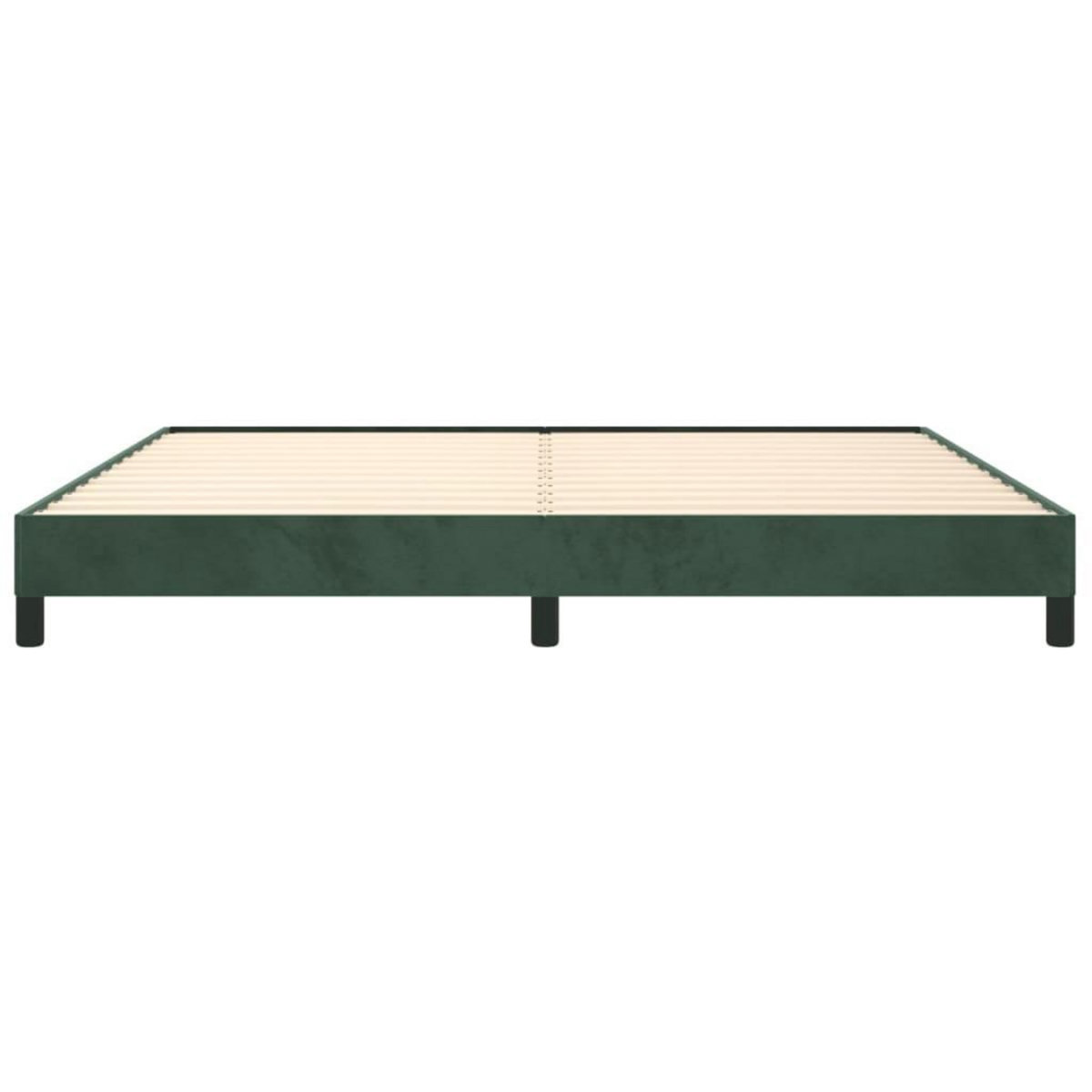 VIDAXL Cadre de lit sans matelas vert fonce 200x200 cm velours