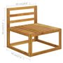 Voir la diapositive 6 : VIDAXL Salon de jardin 2 pcs avec coussin Bois d'acacia solide
