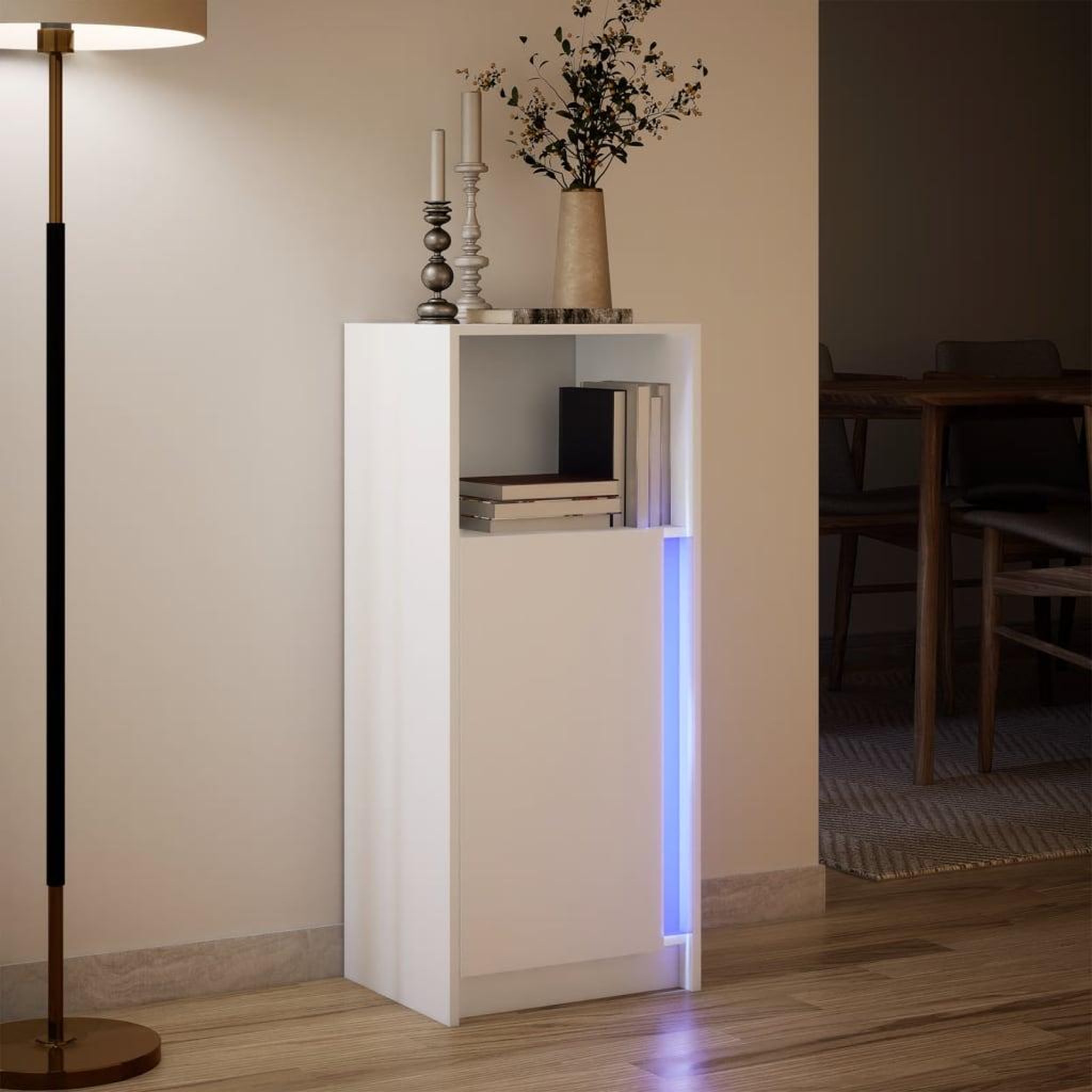 Voir la diapositive 5 : VIDAXL Buffet avec LED blanc 42,5x34x100 cm bois d'ingenierie