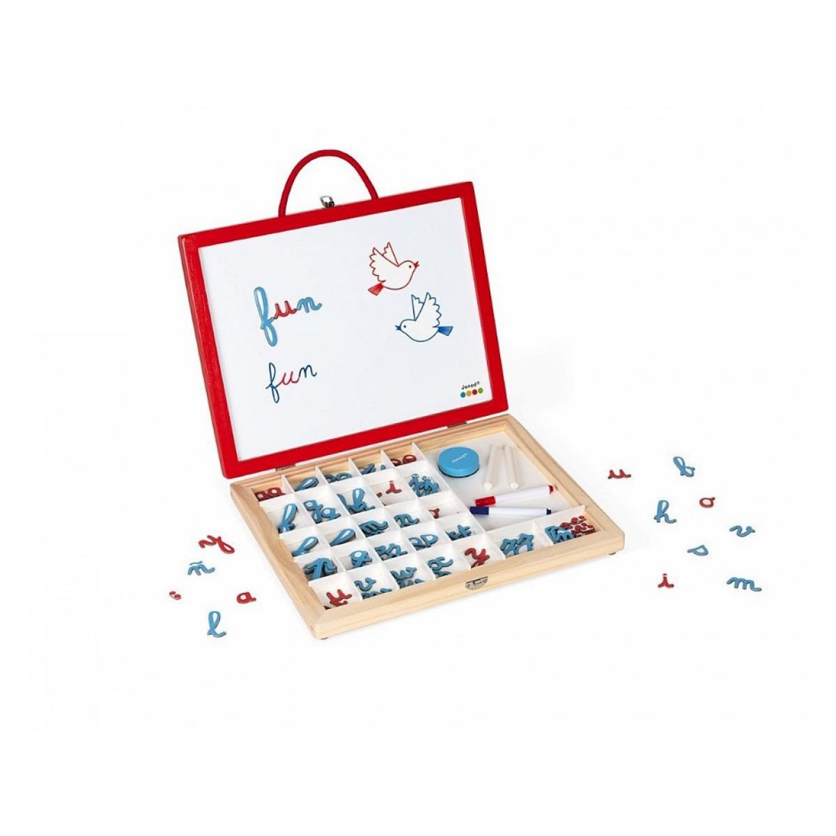 Juratoys-Janod Malette de lettres cursives 4 en 1