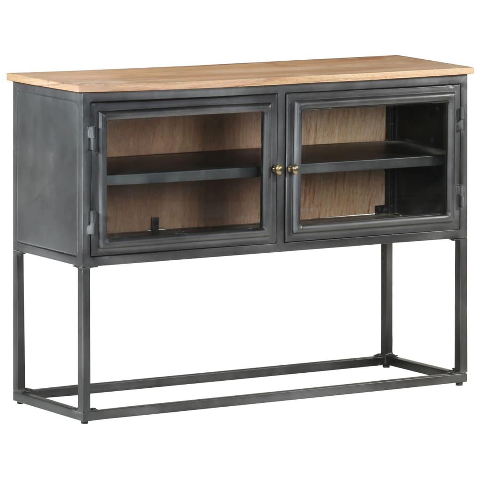 VIDAXL Buffet Gris 100x30x70 cm Bois d'acacia massif