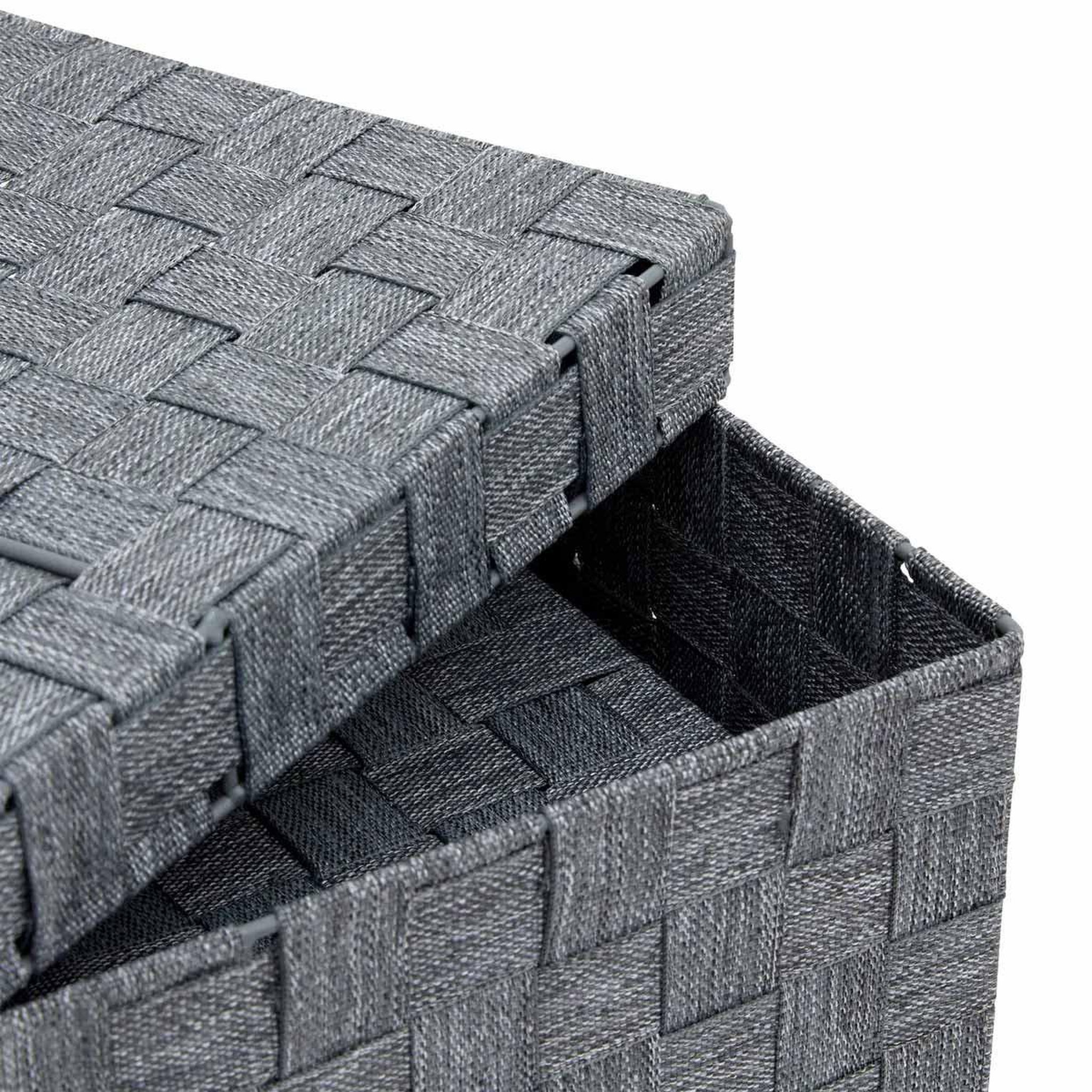 Voir la diapositive 6 : FIVE Lot de 2 boîtes de rangement  lise  35cm gris