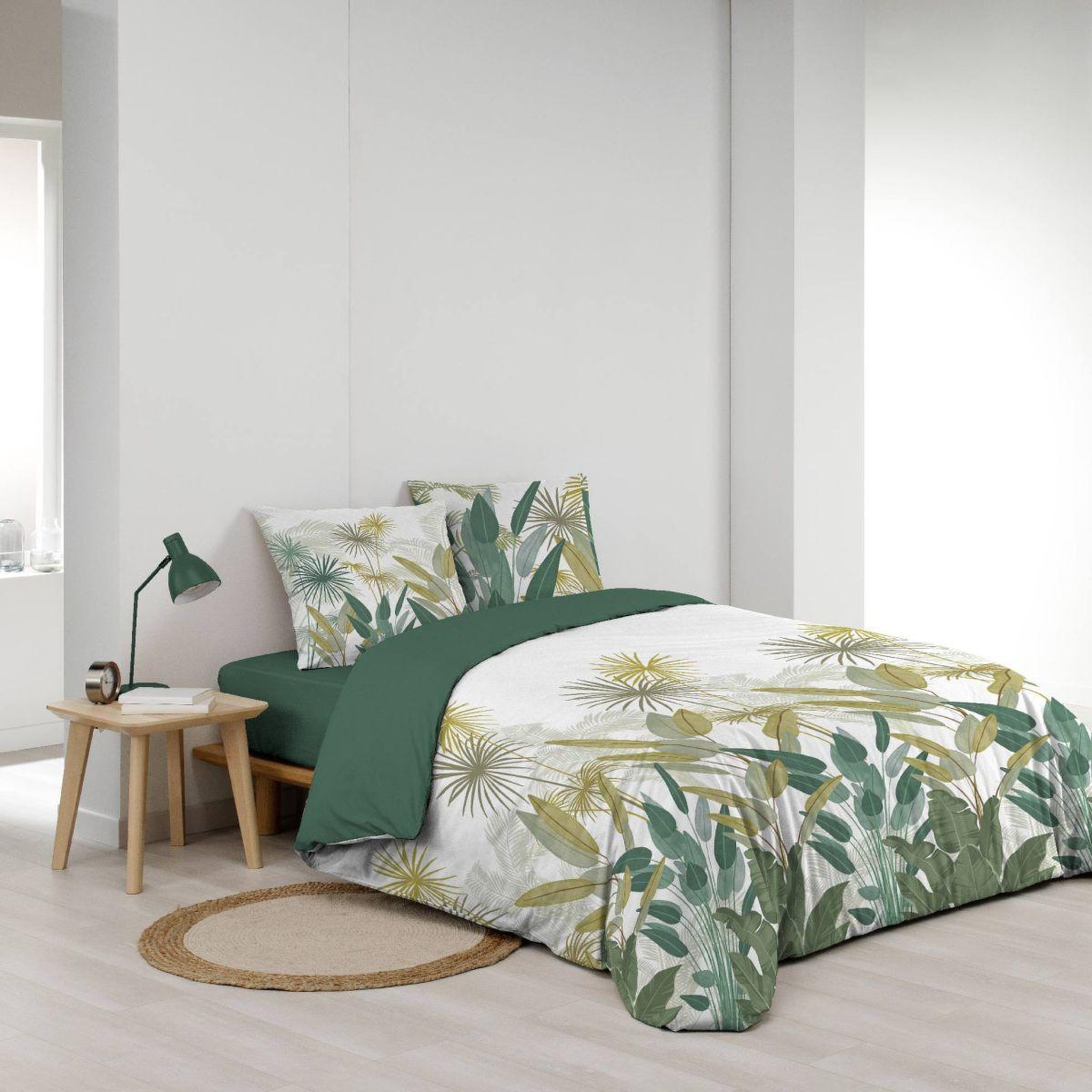 Voir la diapositive 2 : Douceur d'Intérieur Parure de lit 3 pièces  otika  240x220cm vert