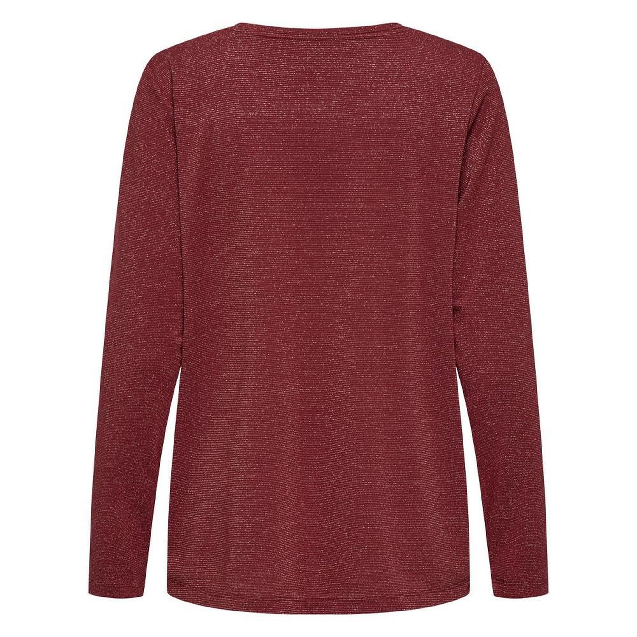 Voir la diapositive 2 : Only T-shirt Bordeaux Femme Only Harly ML