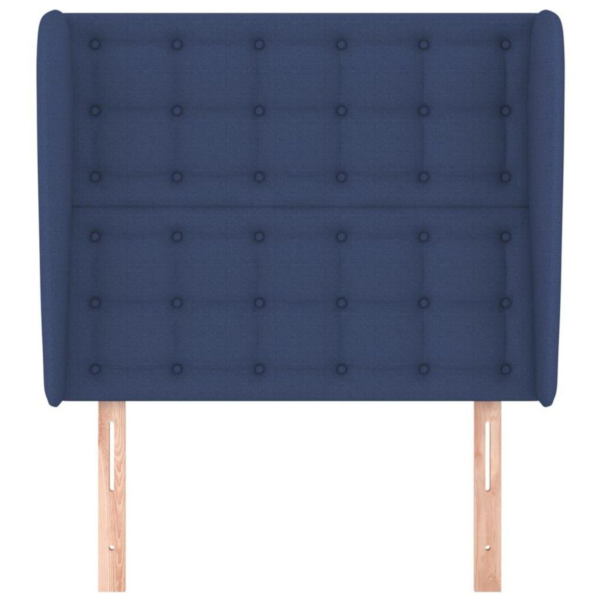 VIDAXL Tete de lit avec oreilles Bleu 83x23x118/128 cm Tissu