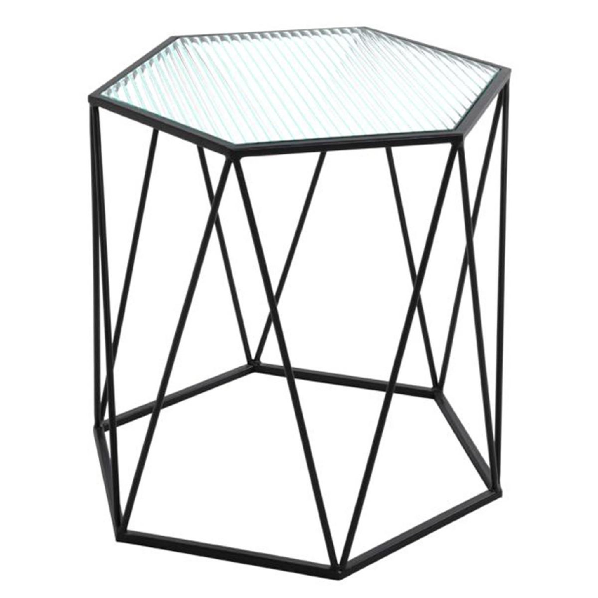Paris Prix Table d'appoint design  ondulé  46cm noir