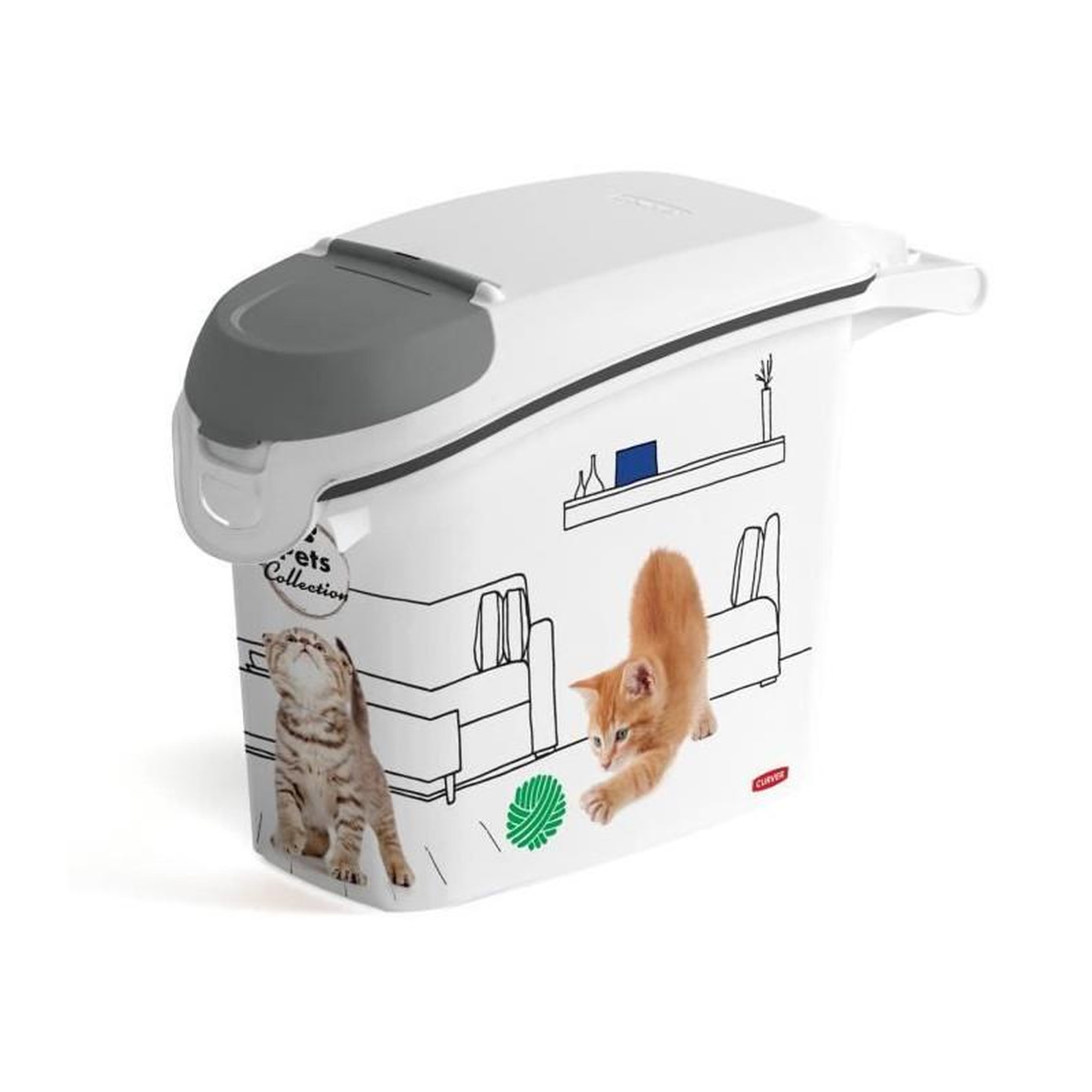 Voir la diapositive 2 : CURVER Bac a litiere 6 kg Curver PetLife 23 x 50 x 36 cm