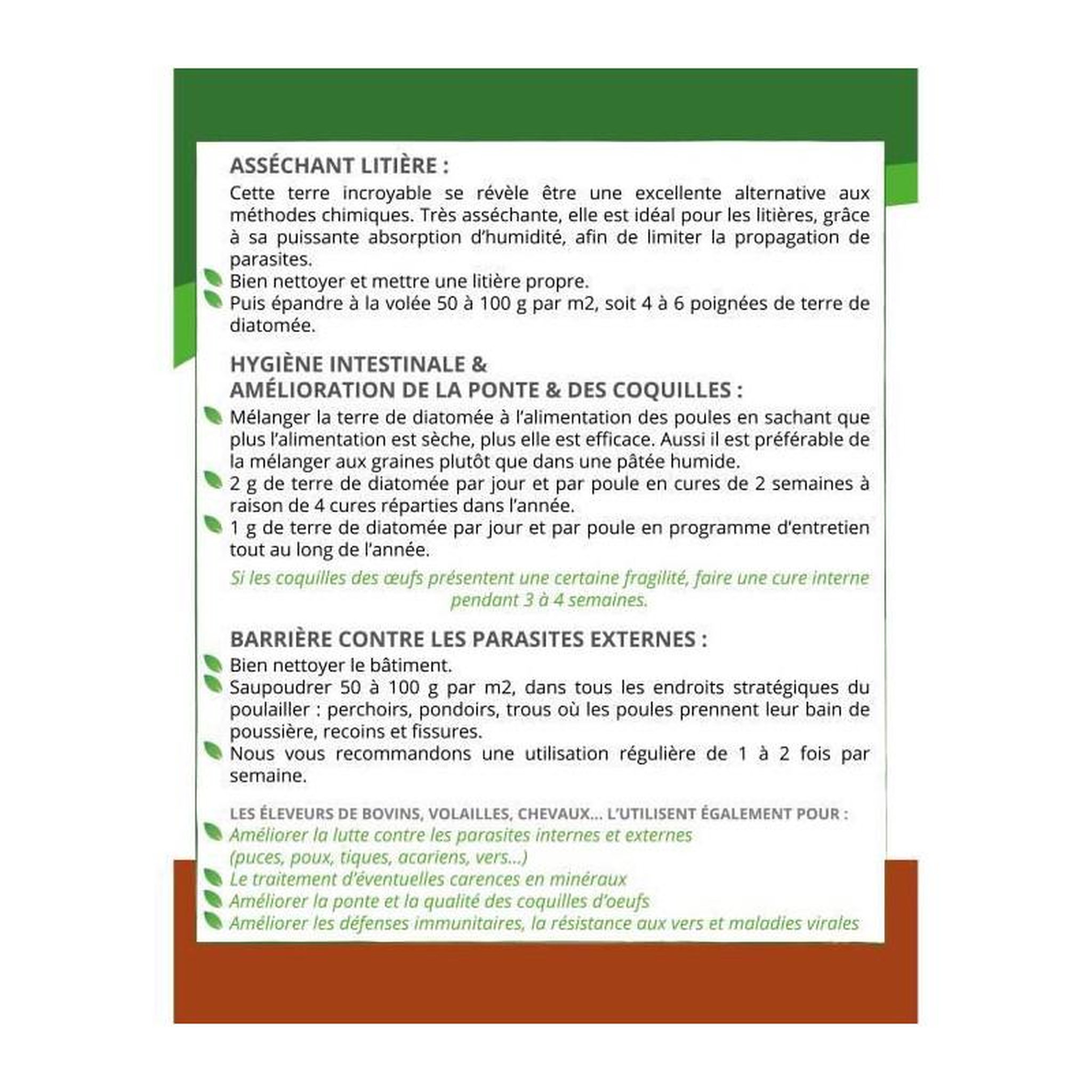 Voir la diapositive 2 : TERRA NOSTRA TERRA NOSTRA Terre de diatomee Speciale Basse Cour - Qualite Alimentaire - Poudreuse 300 g