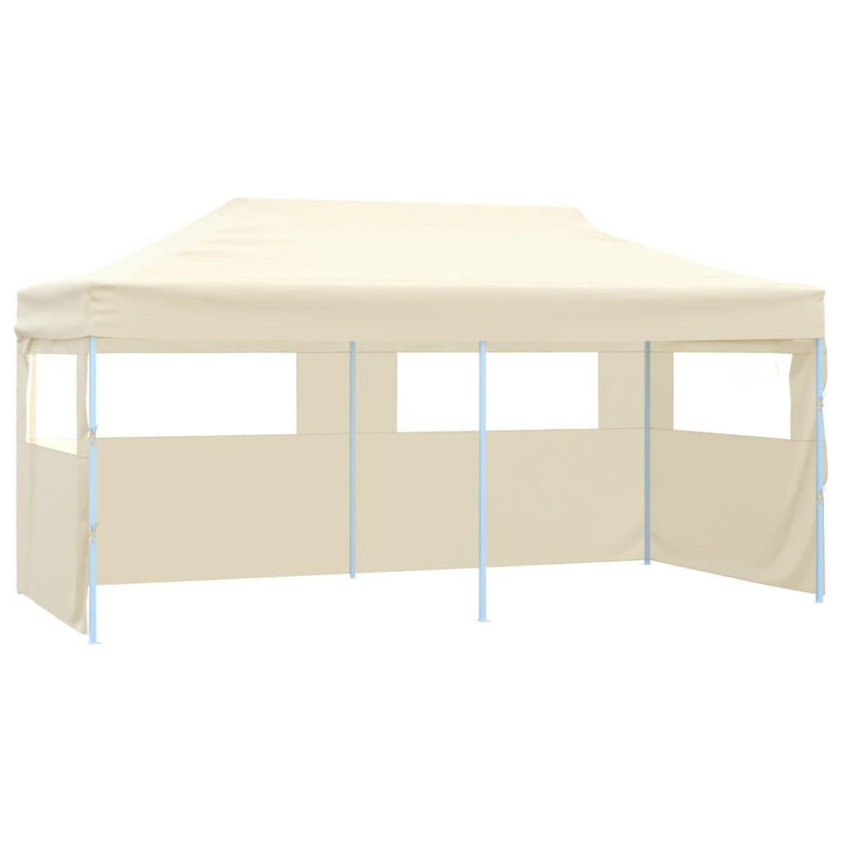 VIDAXL Tente de reception pliable avec 4 parois 3x6 m Acier Creme