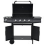 Voir la diapositive 4 : VIDAXL Barbecue a gaz 4+1 zones de cuisson Noir Acier