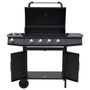 Voir la diapositive 4 : VIDAXL Barbecue a gaz 4+1 zones de cuisson Noir Acier