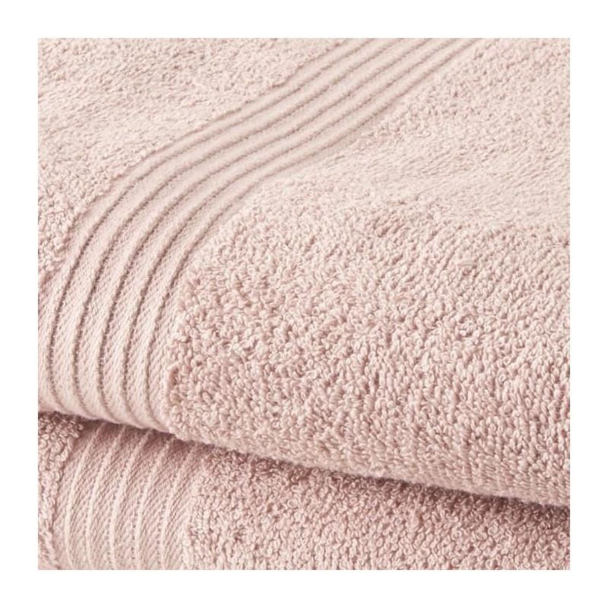 Today Lot de 2 serviettes de toilette TODAY 50x90 cm 100% Coton - Rose des sables