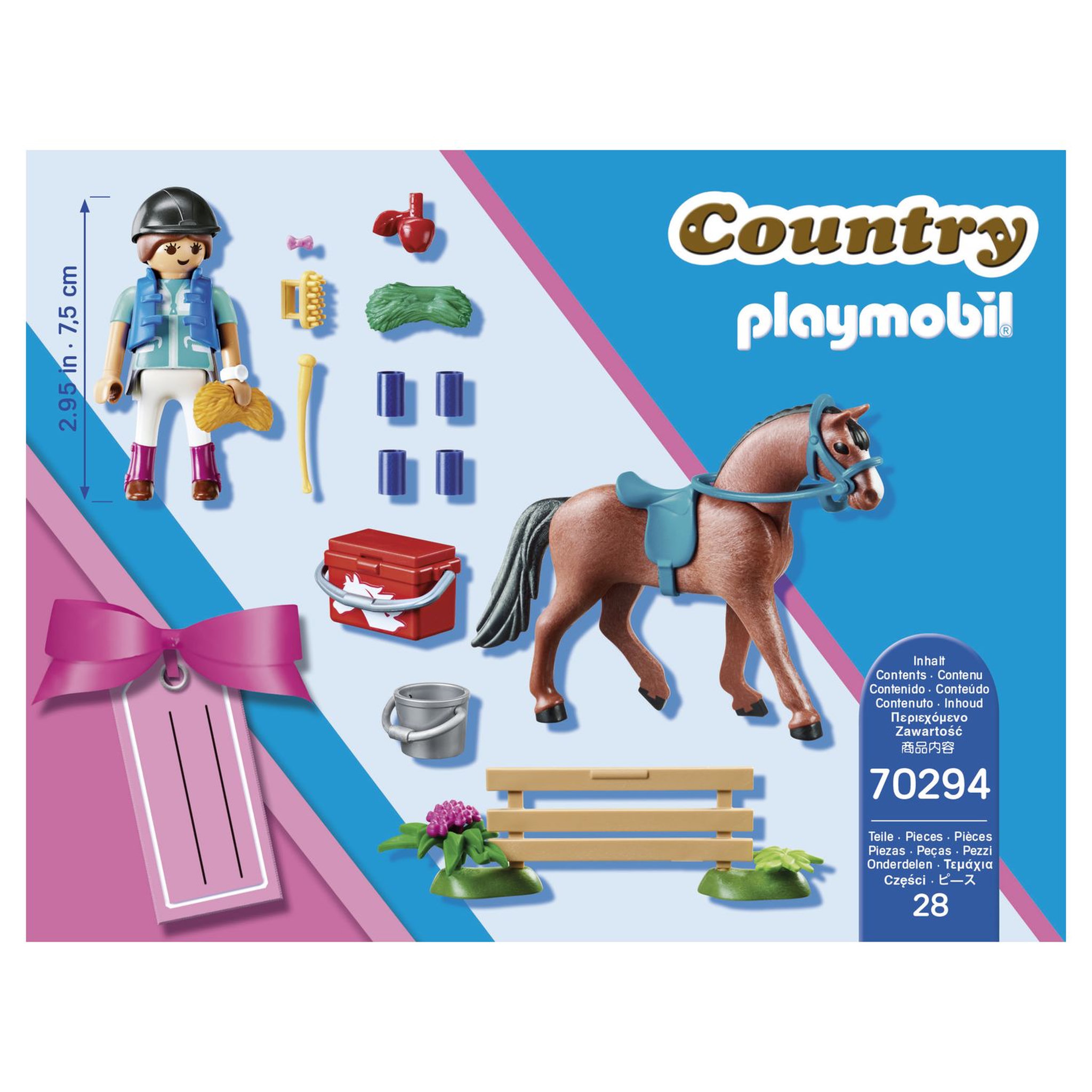 Voir la diapositive 3 : PLAYMOBIL 70294 - Country - Set cadeau Cavalière